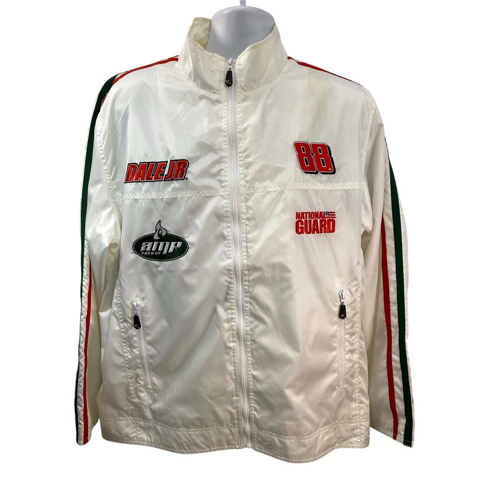 Dale Earnhardt Jr. NASCAR Jacket White AMP Energy #88 Chase Authentics – Size L